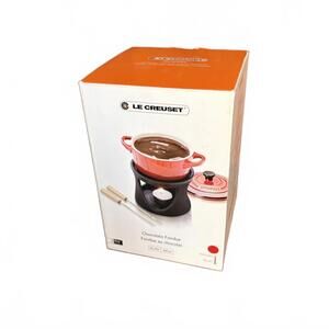 Le Creuset Mini Cocotte Chocolate Fondue Set Cherry Red .25L 8 fl oz